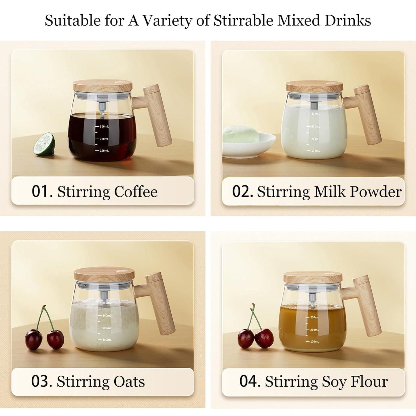 Automatic Coffee Mixing Cup 400ml - Instagrab.Shop Automatic Coffee Mixing Cup 400ml