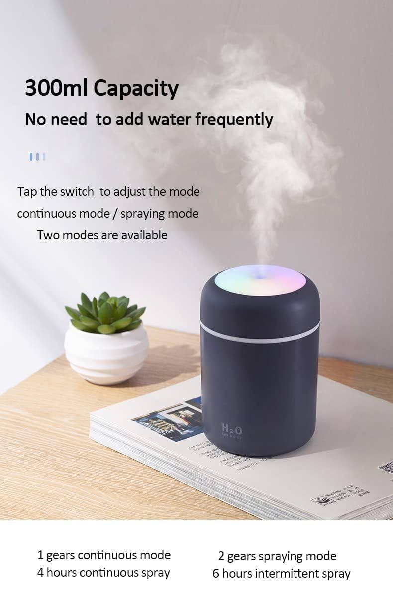 H2O Mini Portable Humidifier with LED Lights and Ultrasonic Cool Mist for Car, Home and Office - Instagrab.Shop H2O Mini Portable Humidifier with LED Lights and Ultrasonic Cool Mist for Car, Home and Office