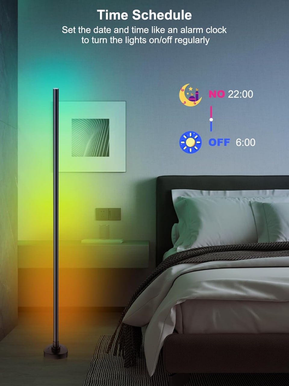Transform Your Space with Vibrant Ambiance - Corner Floor Lamp with Music Sync & Smart Control - Instagrab.Shop Transform Your Space with Vibrant Ambiance - Corner Floor Lamp with Music Sync & Smart Control