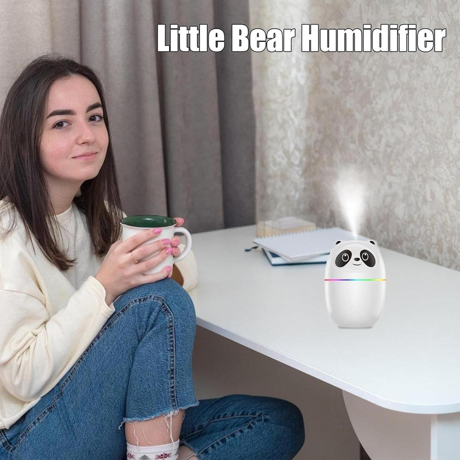 Mini Cute Panda Cool Mist Humidifier for Room Moisture - Instagrab.Shop Mini Cute Panda Cool Mist Humidifier for Room Moisture