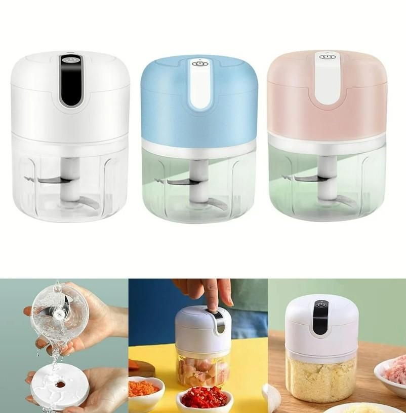 Mini Electric Meat/Garlic Chopper Portable Food Processor - Instagrab.Shop Mini Electric Meat/Garlic Chopper Portable Food Processor