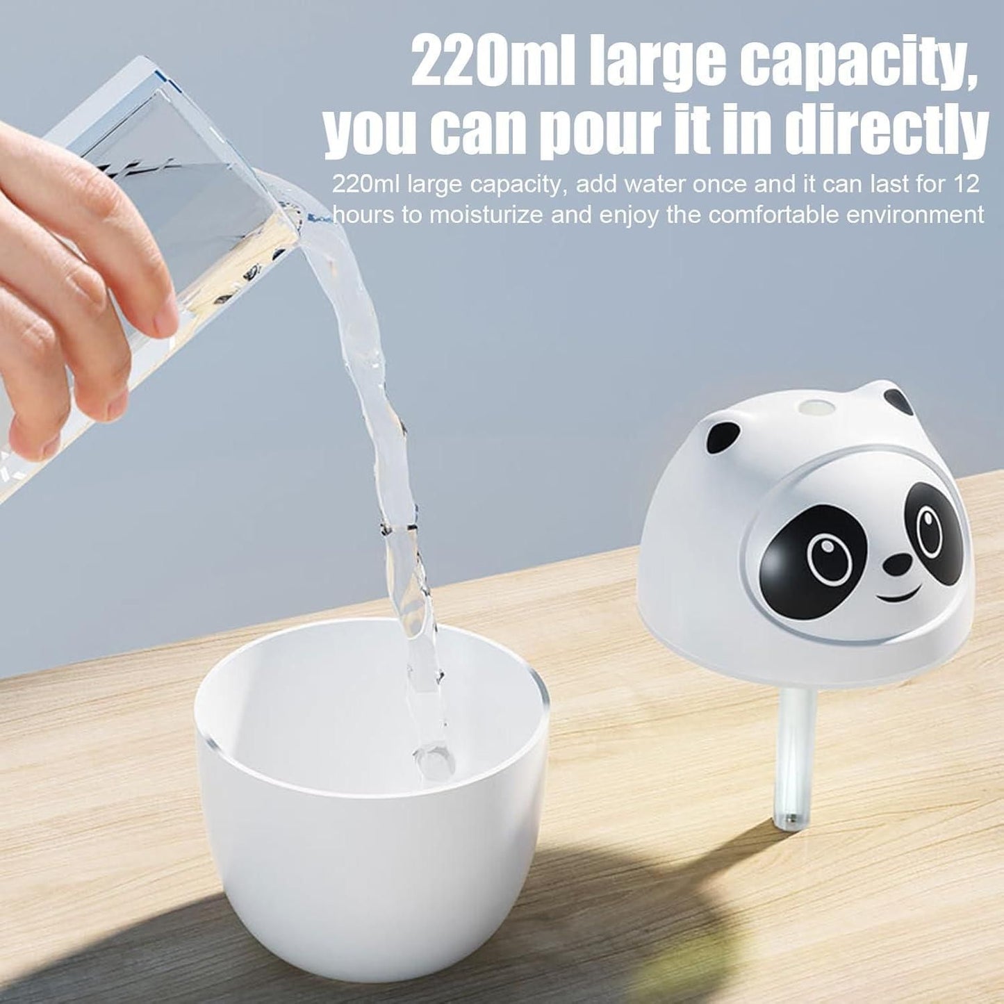 Mini Cute Panda Cool Mist Humidifier for Room Moisture - Instagrab.Shop Mini Cute Panda Cool Mist Humidifier for Room Moisture