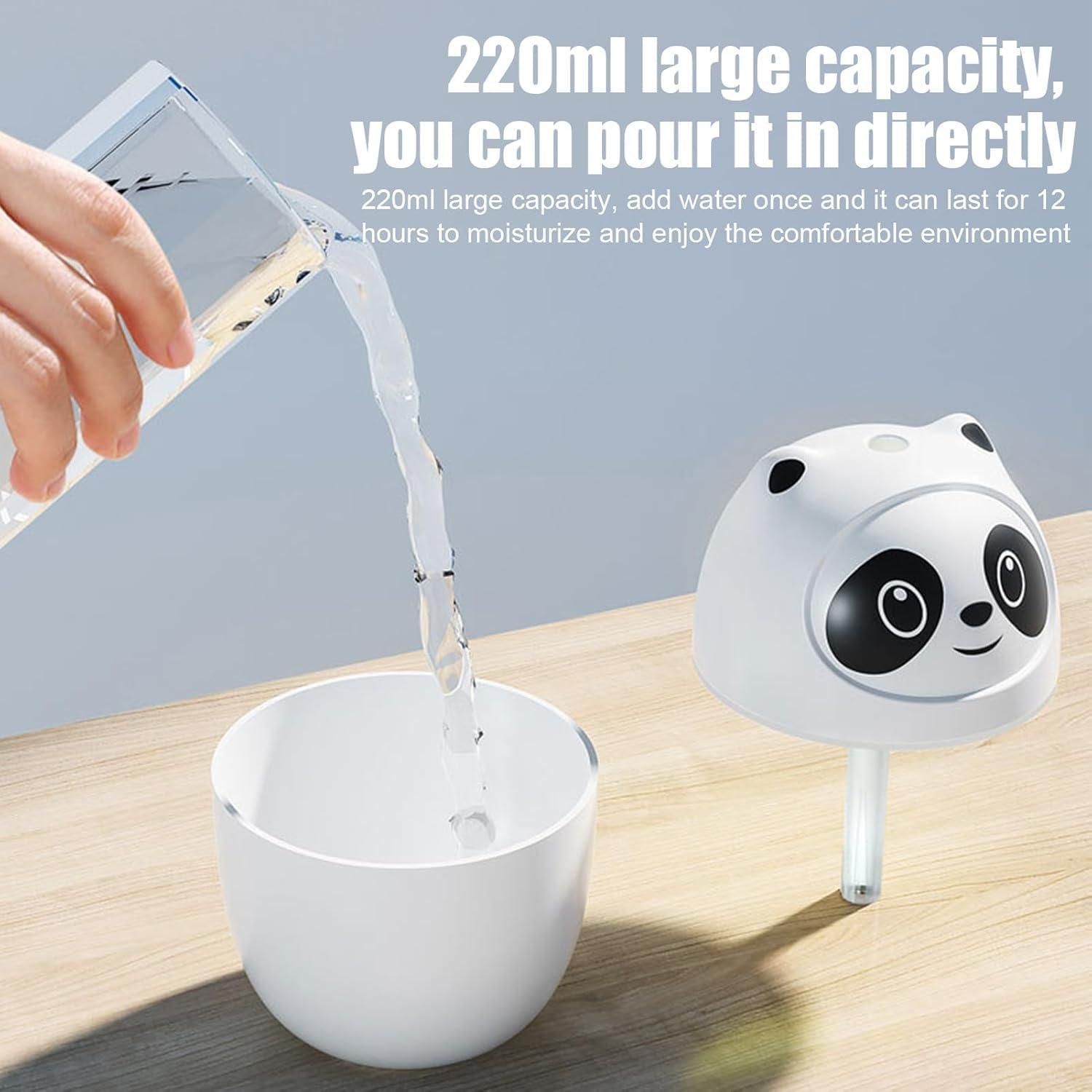 Mini Cute Panda Cool Mist Humidifier for Room Moisture - Instagrab.Shop Mini Cute Panda Cool Mist Humidifier for Room Moisture