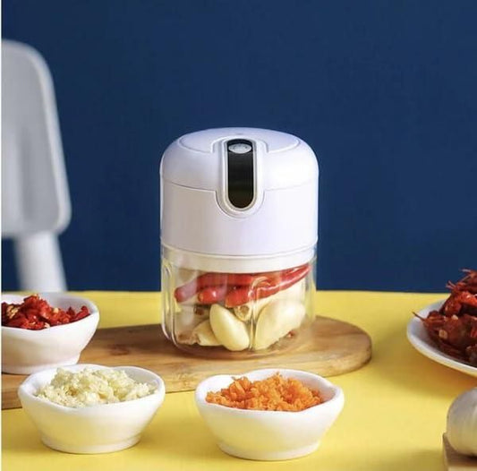 Mini Electric Meat/Garlic Chopper Portable Food Processor - Instagrab.Shop Mini Electric Meat/Garlic Chopper Portable Food Processor