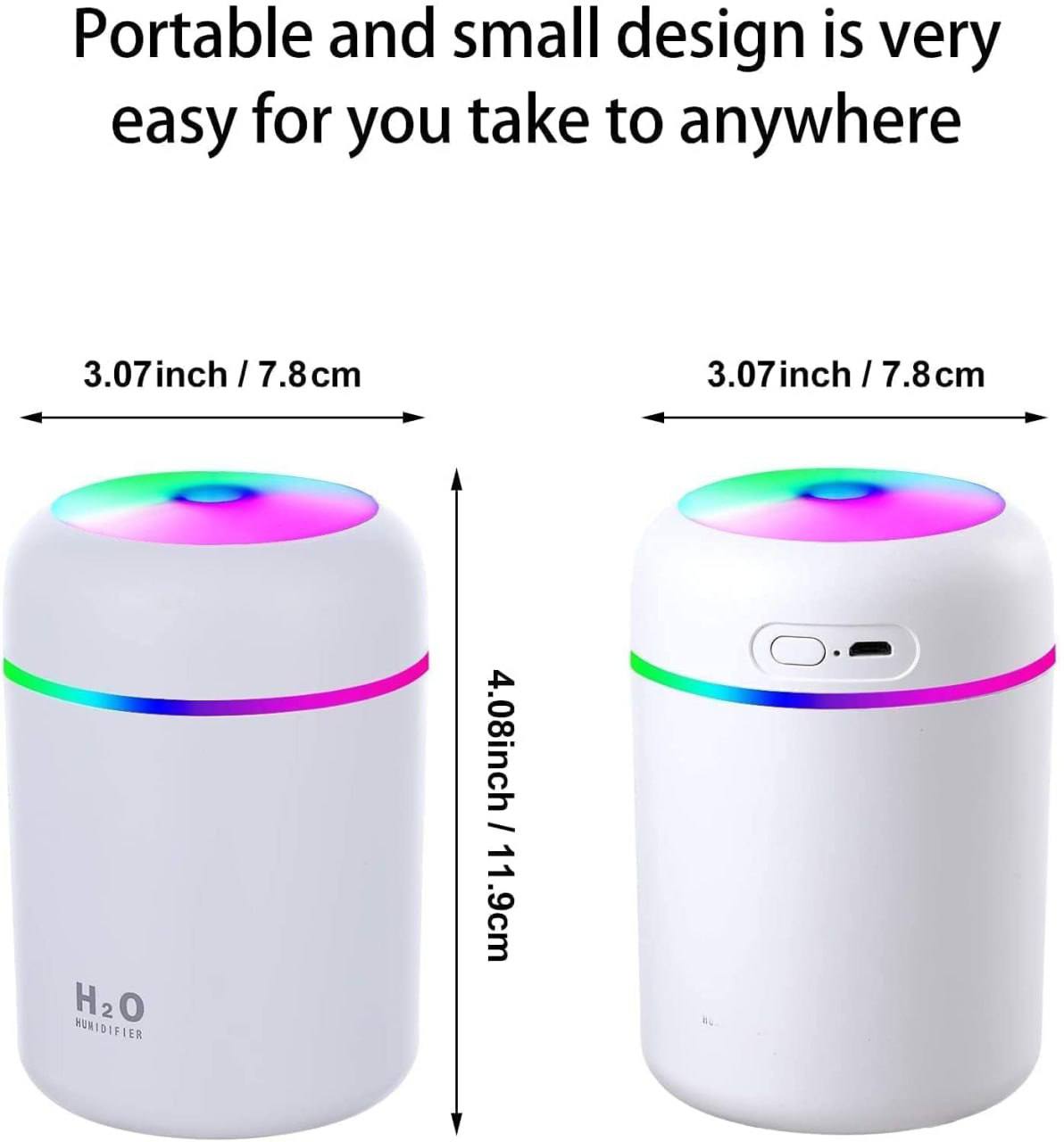 H2O Mini Portable Humidifier with LED Lights and Ultrasonic Cool Mist for Car, Home and Office - Instagrab.Shop H2O Mini Portable Humidifier with LED Lights and Ultrasonic Cool Mist for Car, Home and Office