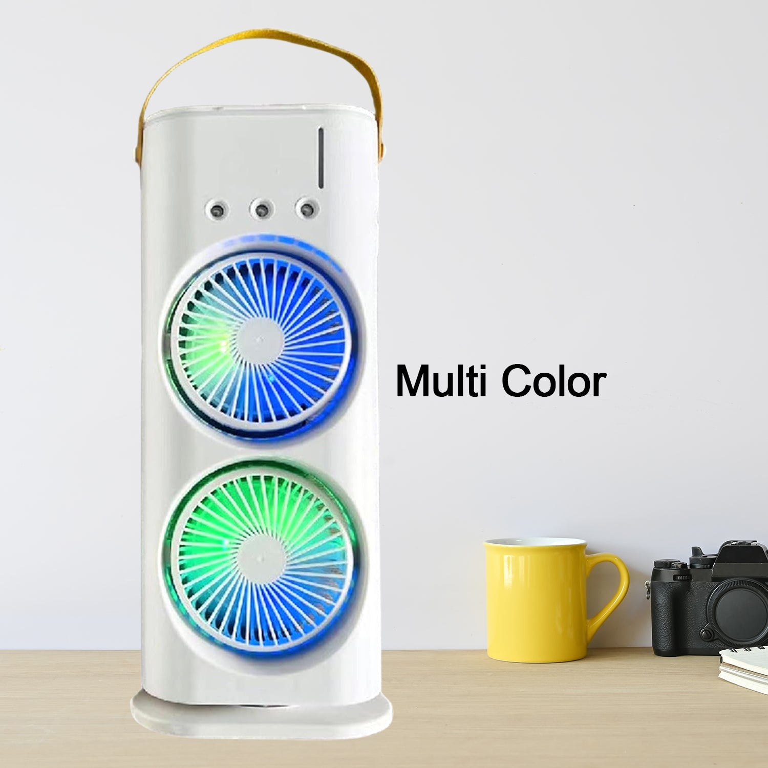 Electric Fan Desktop Double-head Powerful Air Cooler (1 Pc  With Remote) - Instagrab.Shop Electric Fan Desktop Double-head Powerful Air Cooler (1 Pc  With Remote)