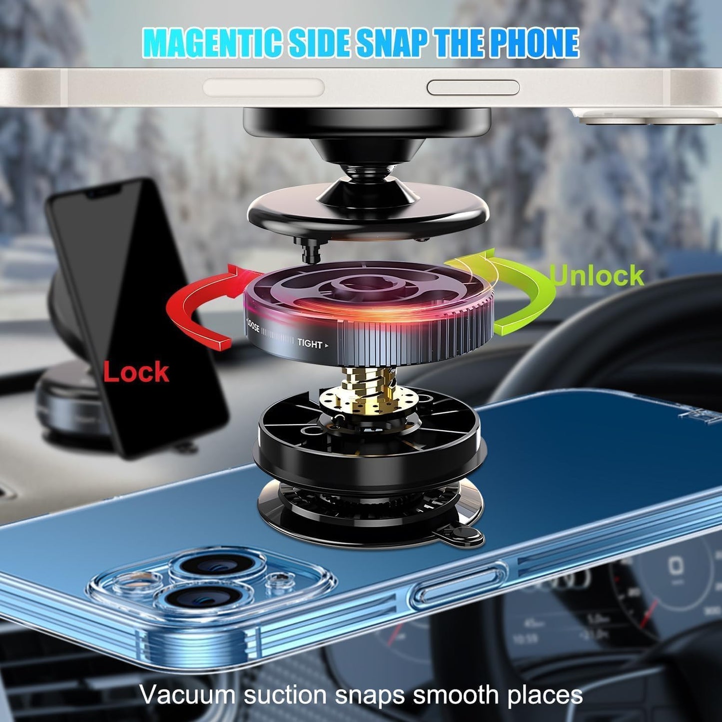 Vacuum Magnetic Phone Stand