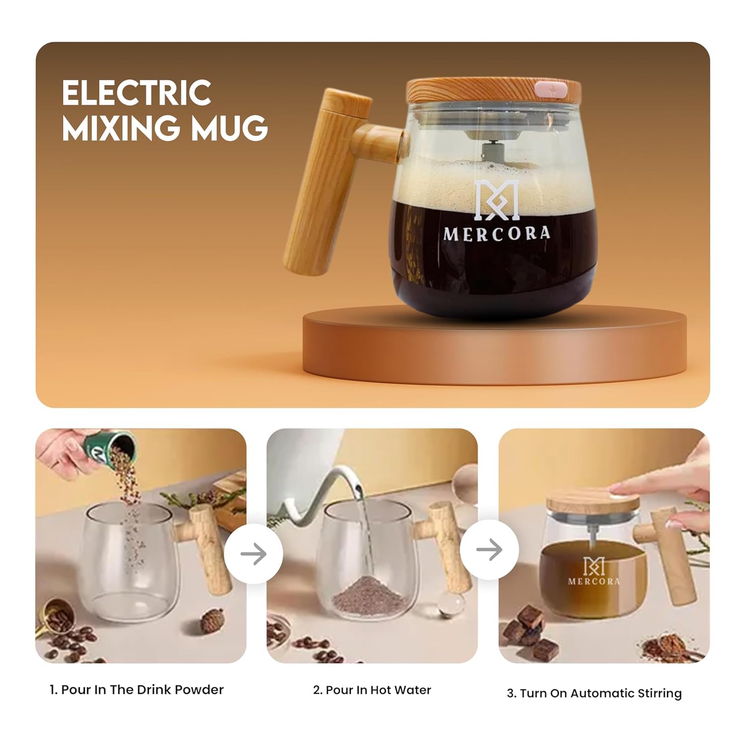 Self Stirring Coffee Mug with Lid. Battery Operated-Electric Coffee Maker Mug for Home and Office - Instagrab.Shop Self Stirring Coffee Mug with Lid. Battery Operated-Electric Coffee Maker Mug for Home and Office