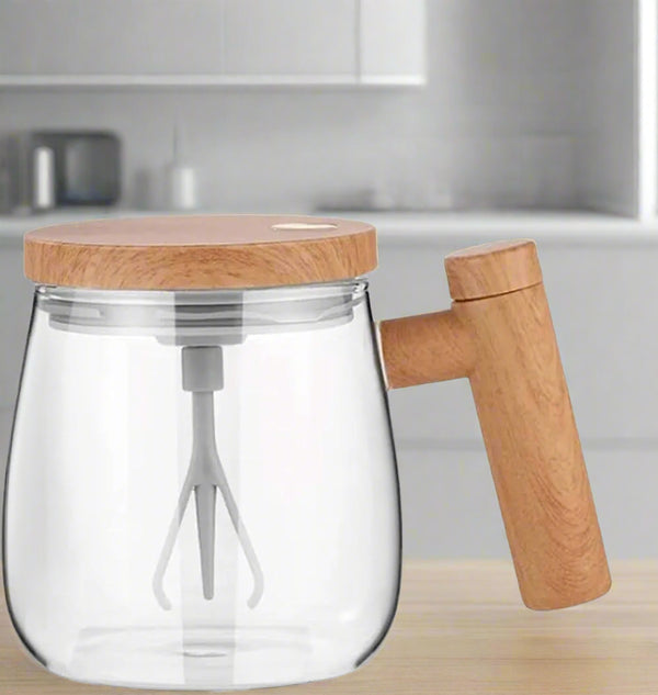 Self Stirring Coffee Mug with Lid. Battery Operated-Electric Coffee Maker Mug for Home and Office
